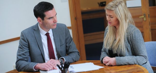 Lee advising a client