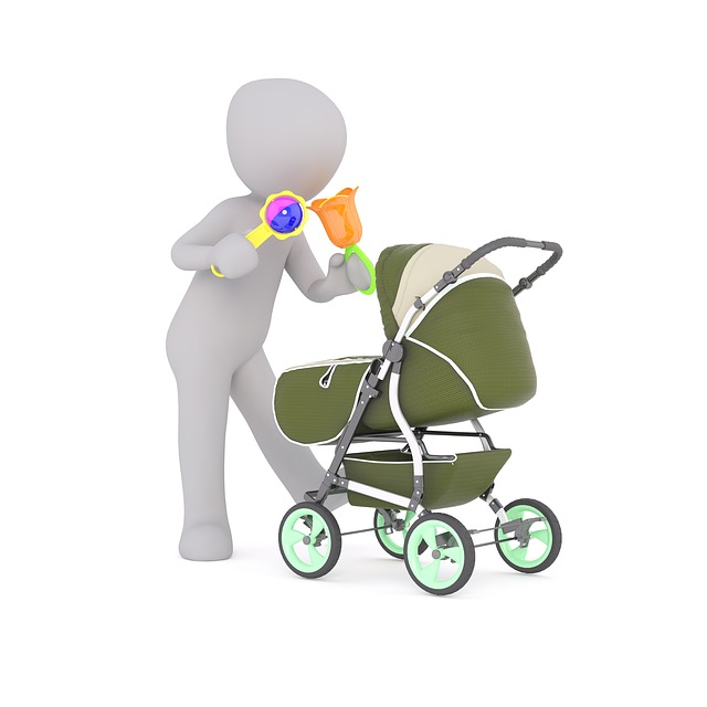 babysitting pushing pram