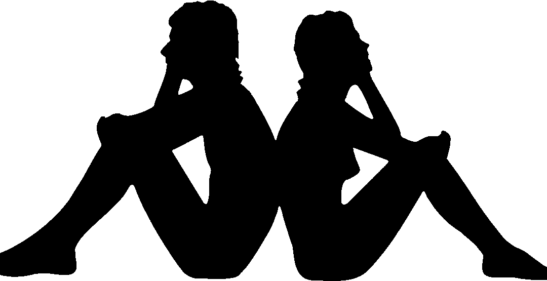 kappa logo silhouette of a man and woman