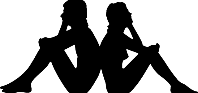kappa logo silhouette of a man and woman