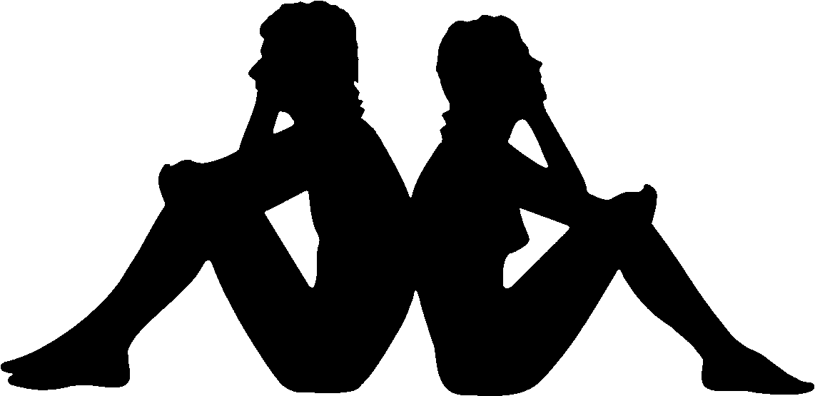 kappa logo silhouette of a man and woman